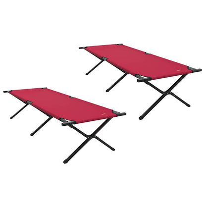 Klapp Schlafbett fürs Camping 2 pcs Rot 210 x 80 x 46 cm