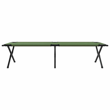 Klapp Schlafbett fürs Camping 2 pcs Grün 210 x 80 x 46 cm