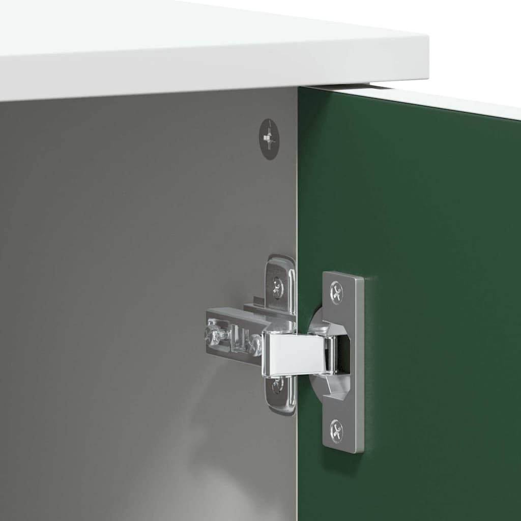 vidaXL Schrank mit zwei Türen und Tafel-Front ROROS Weiß Holzwerkstoff