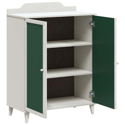 vidaXL Schrank mit zwei Türen und Tafel-Front ROROS Weiß Holzwerkstoff