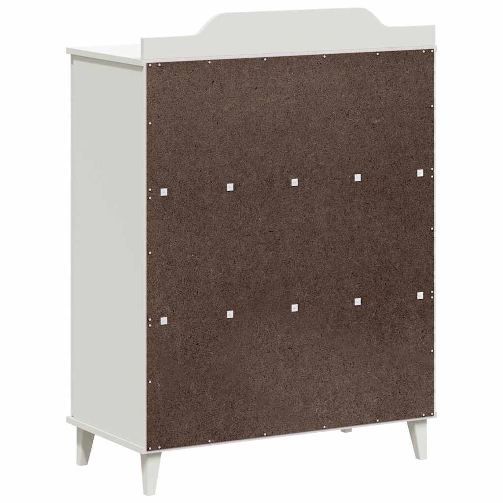 vidaXL Schrank mit zwei Türen und Tafel-Front ROROS Weiß Holzwerkstoff