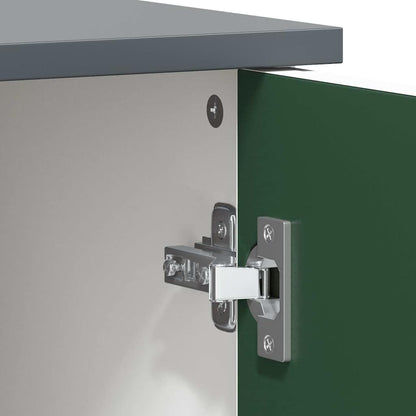 vidaXL Schrank mit zwei Türen und Tafel-Front ROROS Grau und Weiß