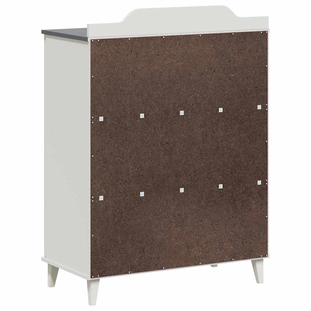 vidaXL Schrank mit zwei Türen und Tafel-Front ROROS Grau und Weiß
