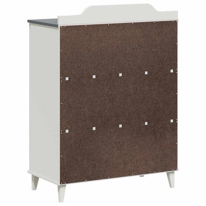 vidaXL Schrank mit zwei Türen und Tafel-Front ROROS Grau und Weiß