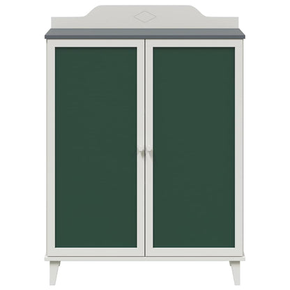 vidaXL Schrank mit zwei Türen und Tafel-Front ROROS Grau und Weiß