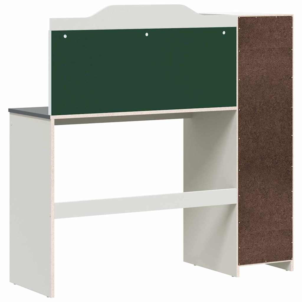 vidaXL Schreibtisch mit offener Ablage und Kreidetafel mit Regal ROROS