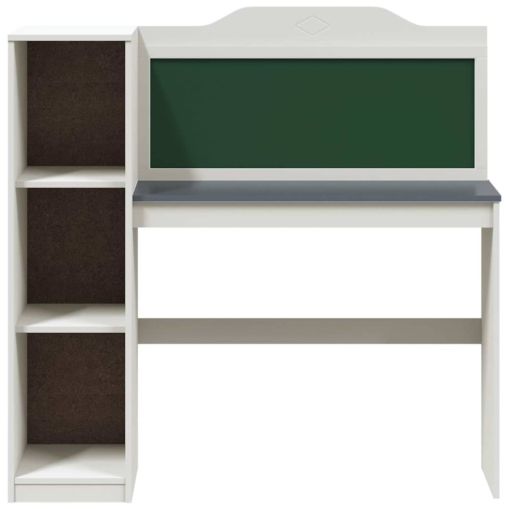 vidaXL Schreibtisch mit offener Ablage und Kreidetafel mit Regal ROROS