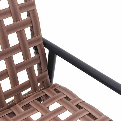 vidaXL Gartenstuhl 2 pcs Braun 78 x 55,5 x 75,5 cm Poly-Rattan