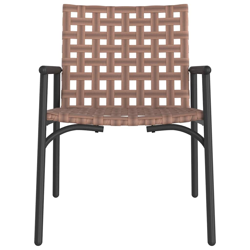 vidaXL Gartenstuhl 2 pcs Braun 78 x 55,5 x 75,5 cm Poly-Rattan