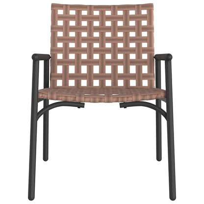 vidaXL Gartenstuhl 2 pcs Braun 78 x 55,5 x 75,5 cm Poly-Rattan