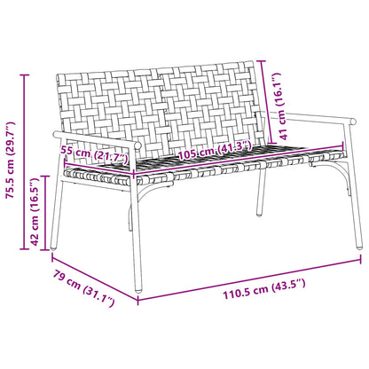 Gartenstuhl Braun 110,5 x 79 x 75,5 cm Poly-Rattan