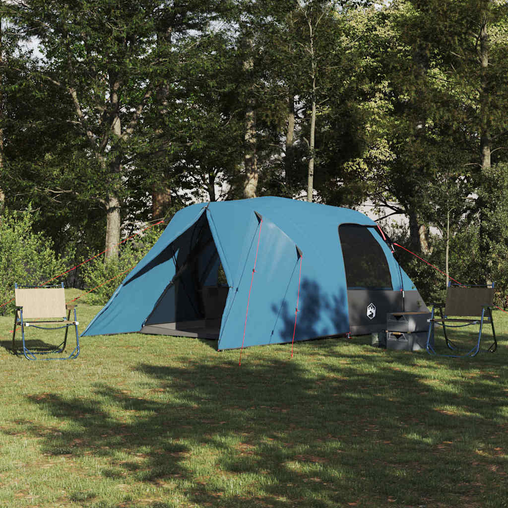 vidaXL Kuppelzelt mit Dach mit Speicher Blau 455 x 252 x 178 cm