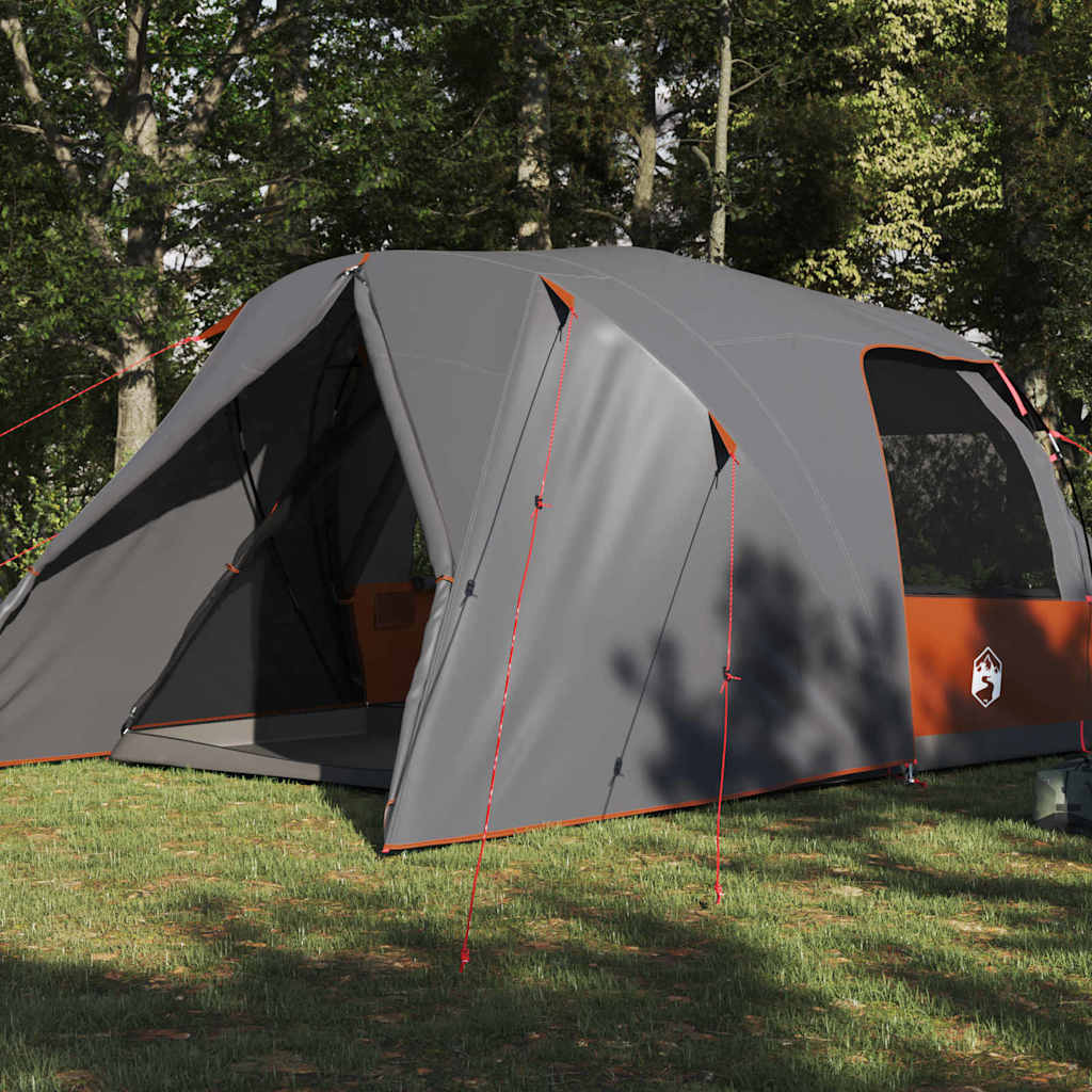 vidaXL Kuppelzelt mit Dach Grau und Orange 455 x 252 x 178 cm