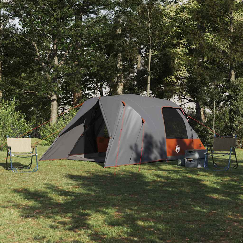 vidaXL Kuppelzelt mit Dach Grau und Orange 455 x 252 x 178 cm