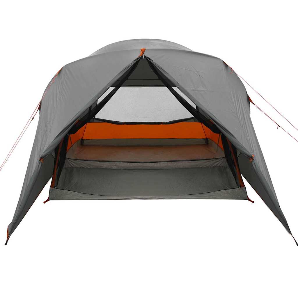 vidaXL Kuppelzelt mit Dach Grau und Orange 455 x 252 x 178 cm