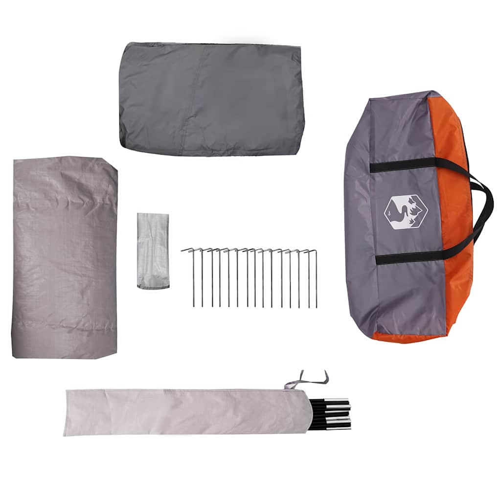 vidaXL Kuppelzelt mit Dach Grau und Orange 500 x 314 x 206 cm