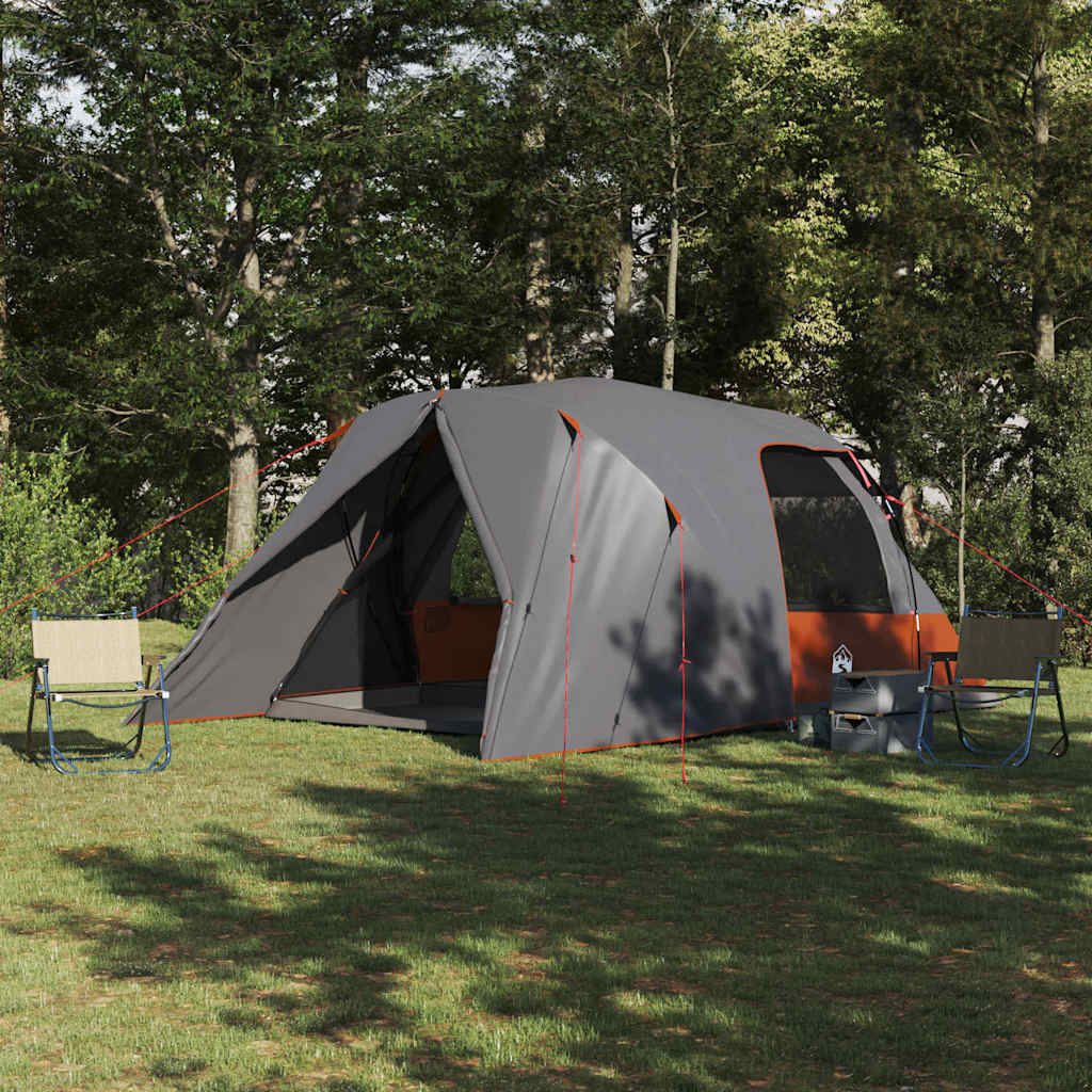 vidaXL Kuppelzelt mit Dach Grau und Orange 500 x 314 x 206 cm