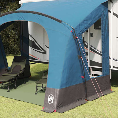 vidaXL Caravan Zelt mit Dach mit Speicher Blau 252 x 245 x 245 cm
