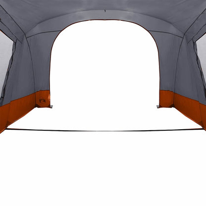 vidaXL Caravan Zelt mit Dach Grau und Orange 410 x 275 x 245 cm