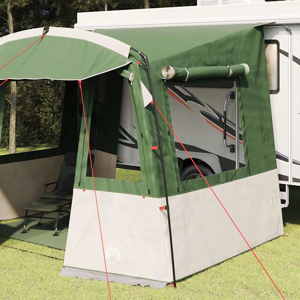 vidaXL Heckzelte für Wohnwagen Rechtwinklig Grün 352 x 250 x 240 cm