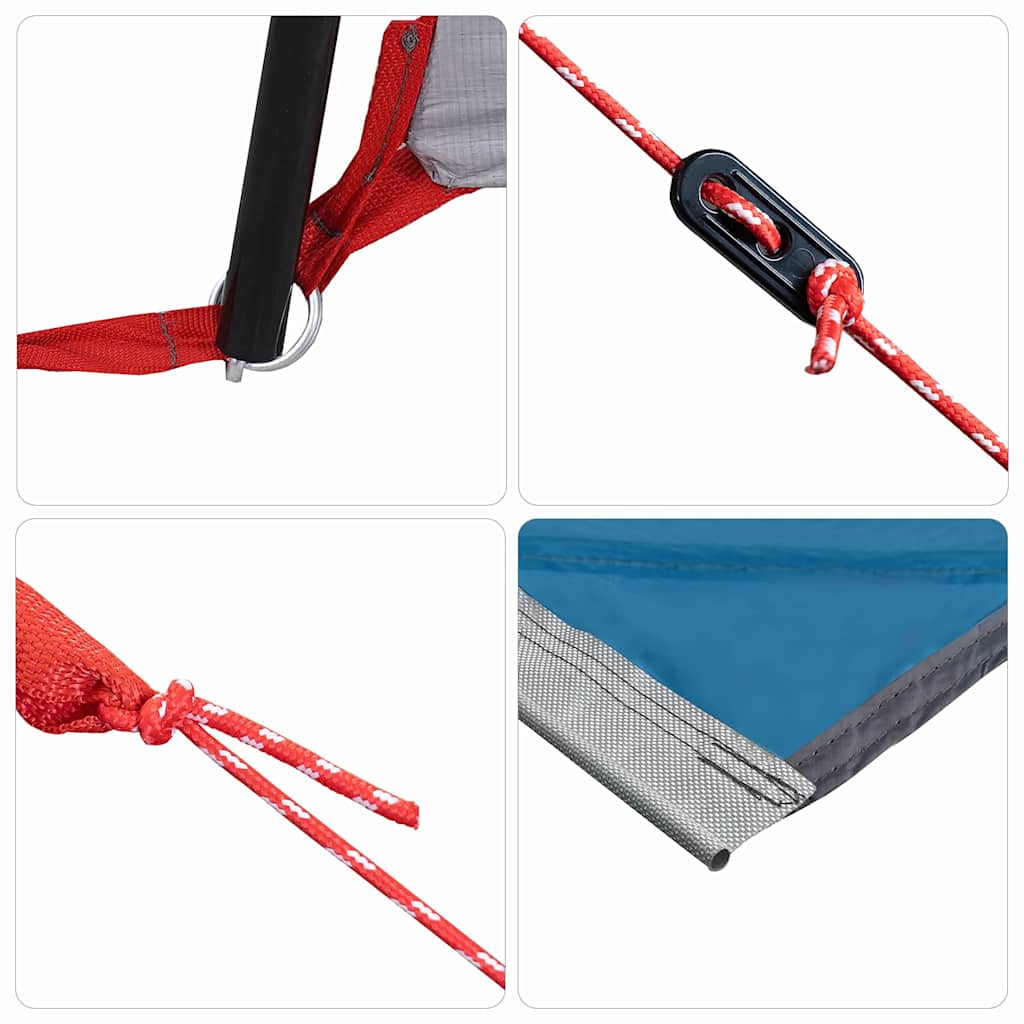 vidaXL Heckzelte für Wohnwagen Rechtwinklig Blau 352 x 250 x 240 cm