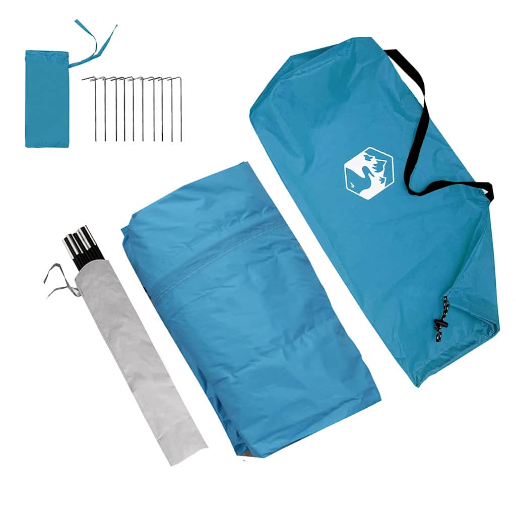 vidaXL Heckzelte für Wohnwagen Rechtwinklig Blau 352 x 250 x 240 cm