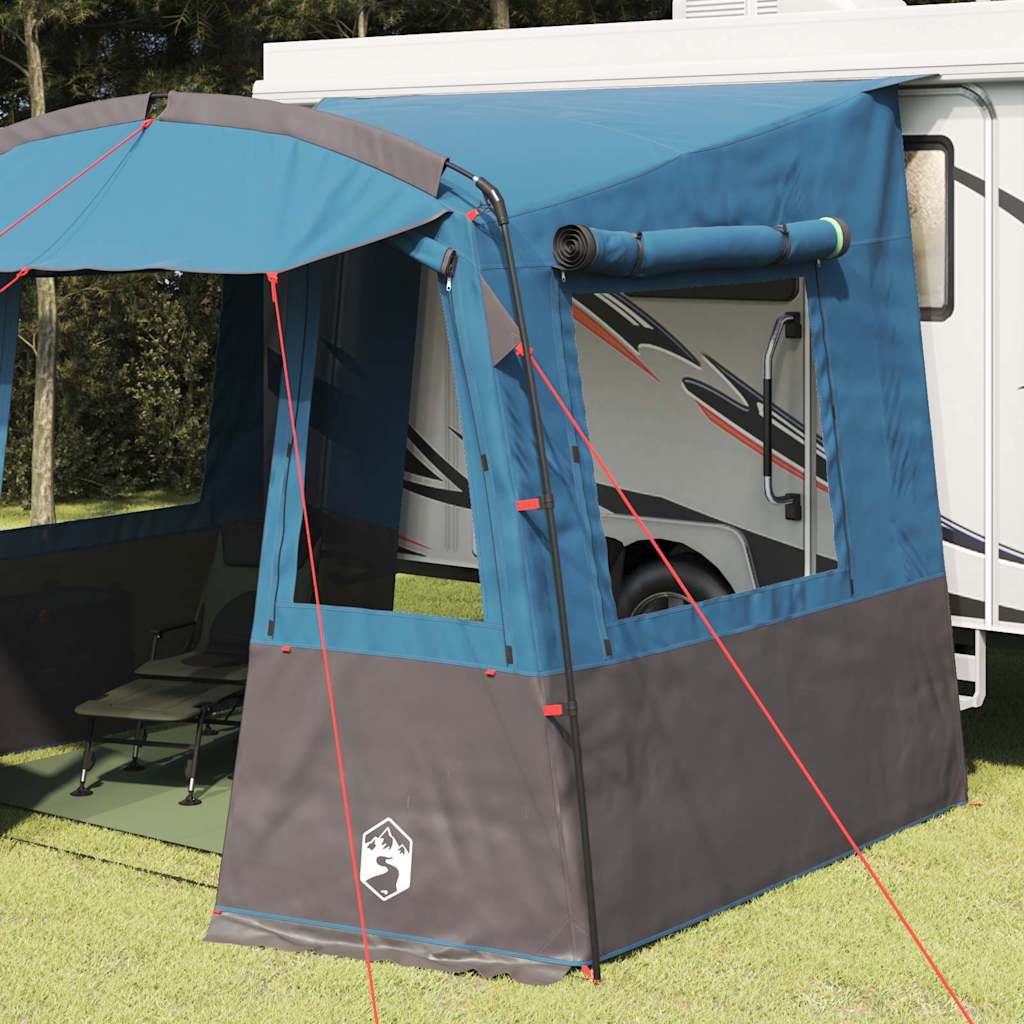 vidaXL Heckzelte für Wohnwagen Rechtwinklig Blau 352 x 250 x 240 cm