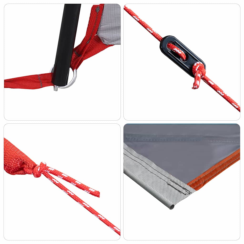 vidaXL Heckzelte für Wohnwagen Grau und Orange 352 x 250 x 240 cm