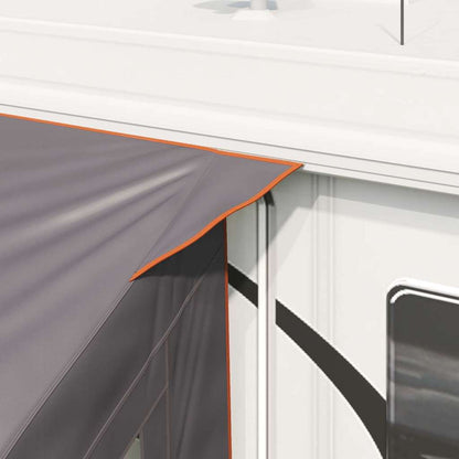vidaXL Heckzelte für Wohnwagen Grau und Orange 352 x 250 x 240 cm