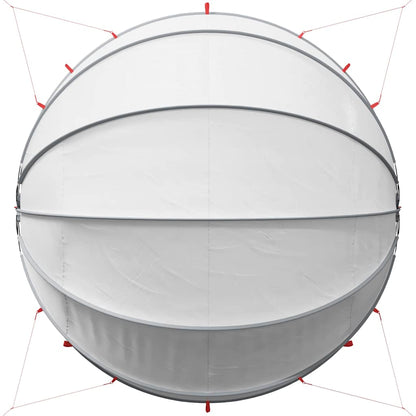 Pool-Dome Grau und Orange 472 x 460 x 229 cm