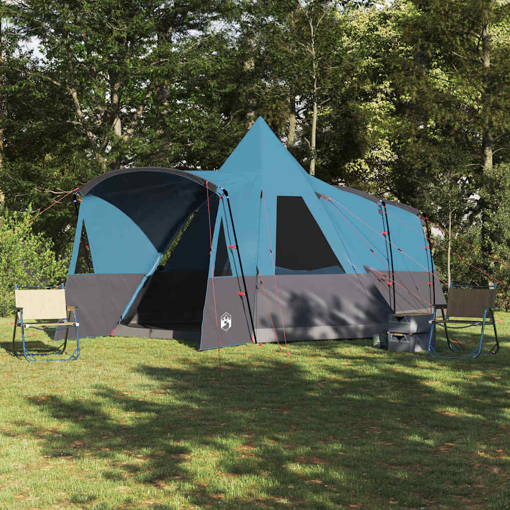 vidaXL Tipi avec toit et rangement Bleu 720 x 465 x 295 cm