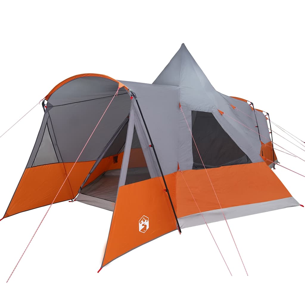 vidaXL Teepee Zelt mit Dach Grau und Orange 720 x 465 x 295 cm