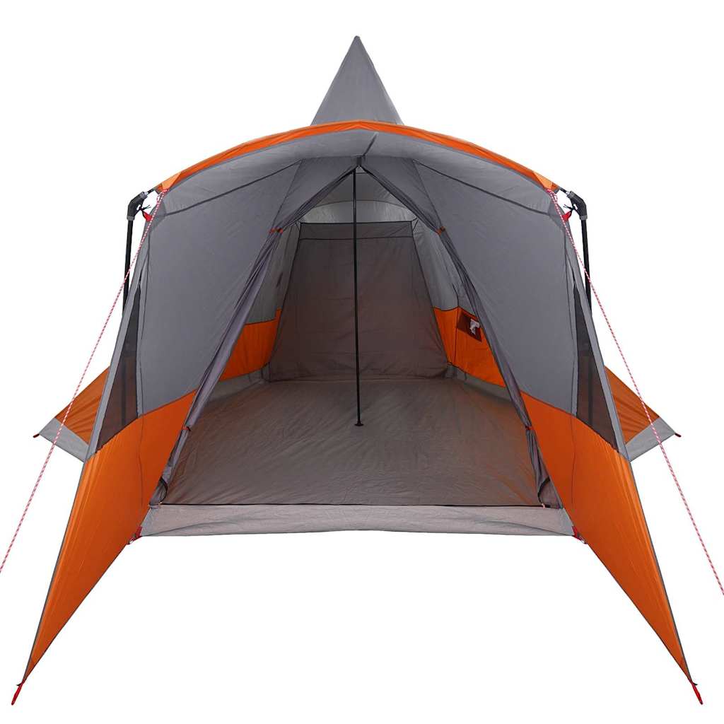 vidaXL Teepee Zelt mit Dach Grau und Orange 720 x 465 x 295 cm