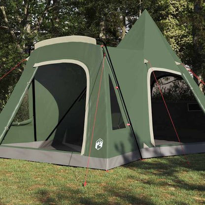 vidaXL Teepee Zelt mit Dach mit Speicher Grün 545 x 450 x 295 cm