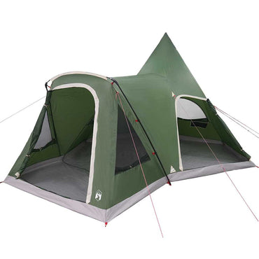 Tente tipi vidaXL avec toit et espace de rangement vert 545 x 450 x 295 cm