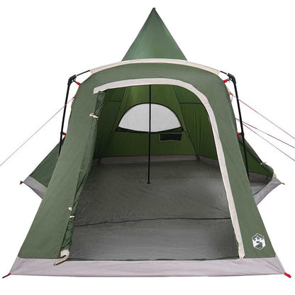 vidaXL Teepee Zelt mit Dach mit Speicher Grün 545 x 450 x 295 cm