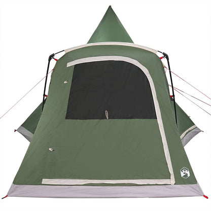 vidaXL Teepee Zelt mit Dach mit Speicher Grün 545 x 450 x 295 cm