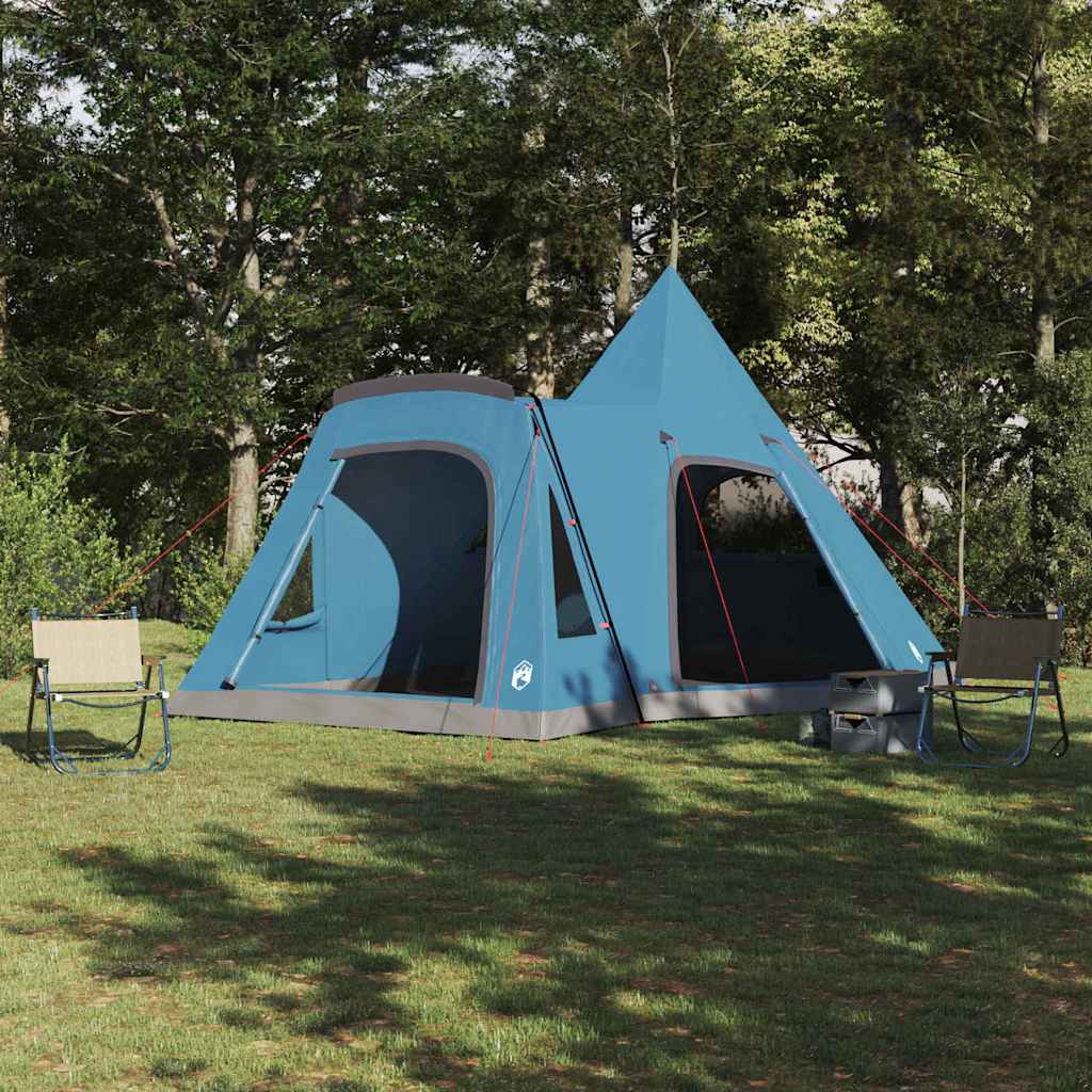 Teepee Zelt für 5 Personen mit Dach Blau 545 x 450 x 295 cm
