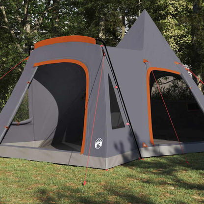 vidaXL Teepee Zelt mit Dach Grau und Orange 545 x 450 x 295 cm