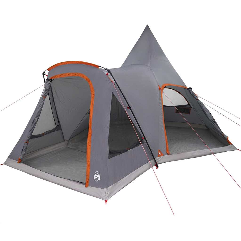 vidaXL Teepee Zelt mit Dach Grau und Orange 545 x 450 x 295 cm