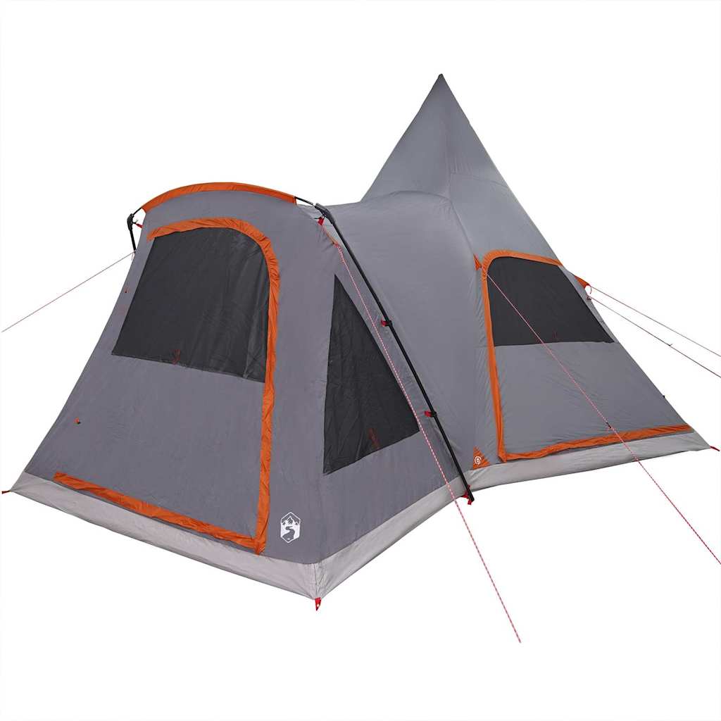 vidaXL Teepee Zelt mit Dach Grau und Orange 545 x 450 x 295 cm