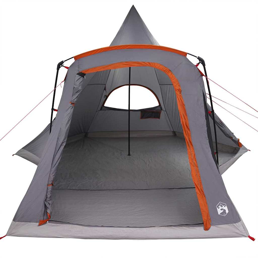 vidaXL Teepee Zelt mit Dach Grau und Orange 545 x 450 x 295 cm