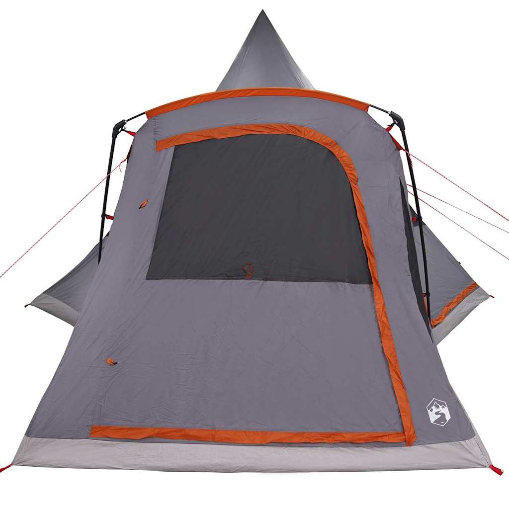 vidaXL Teepee Zelt mit Dach Grau und Orange 545 x 450 x 295 cm