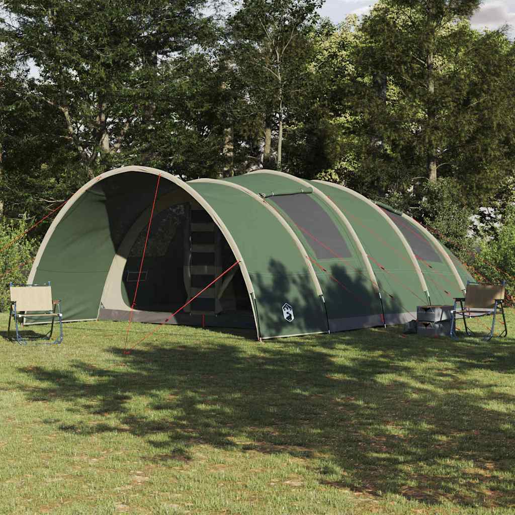 vidaXL Tente tunnel avec toit et espace de rangement Vert 710 x 460 x 245 cm