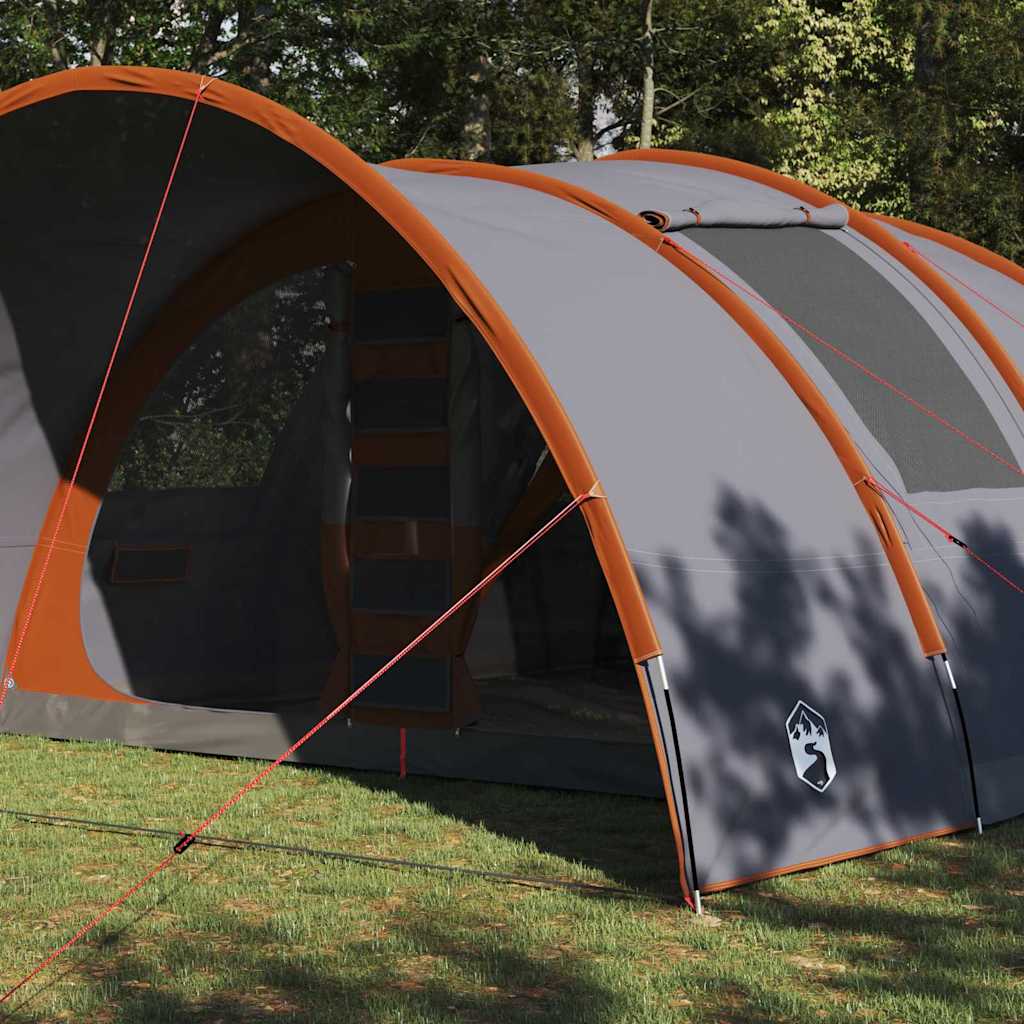 vidaXL Tunnelzelt mit Dach Grau und Orange 710 x 460 x 245 cm