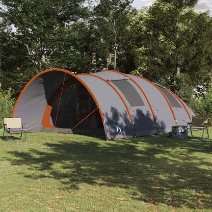 vidaXL Tunnelzelt mit Dach Grau und Orange 710 x 460 x 245 cm