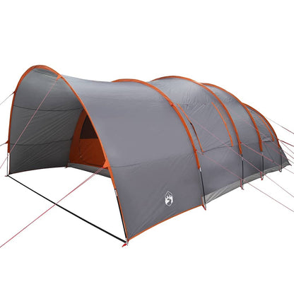vidaXL Tunnelzelt mit Dach Grau und Orange 710 x 460 x 245 cm