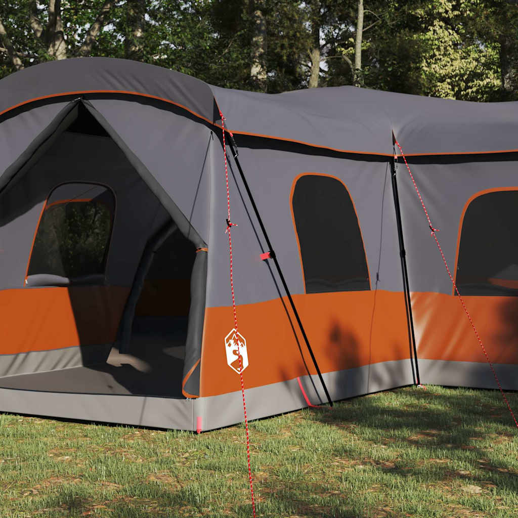 vidaXL Zelt mit Dach mit Speicher Grau und Orange 680 x 510 x 210 cm