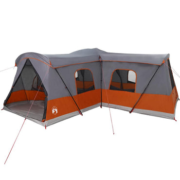 vidaXL Zelt mit Dach mit Speicher Grau und Orange 680 x 510 x 210 cm