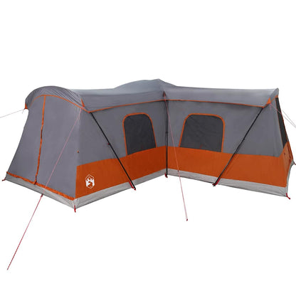 vidaXL Zelt mit Dach mit Speicher Grau und Orange 680 x 510 x 210 cm